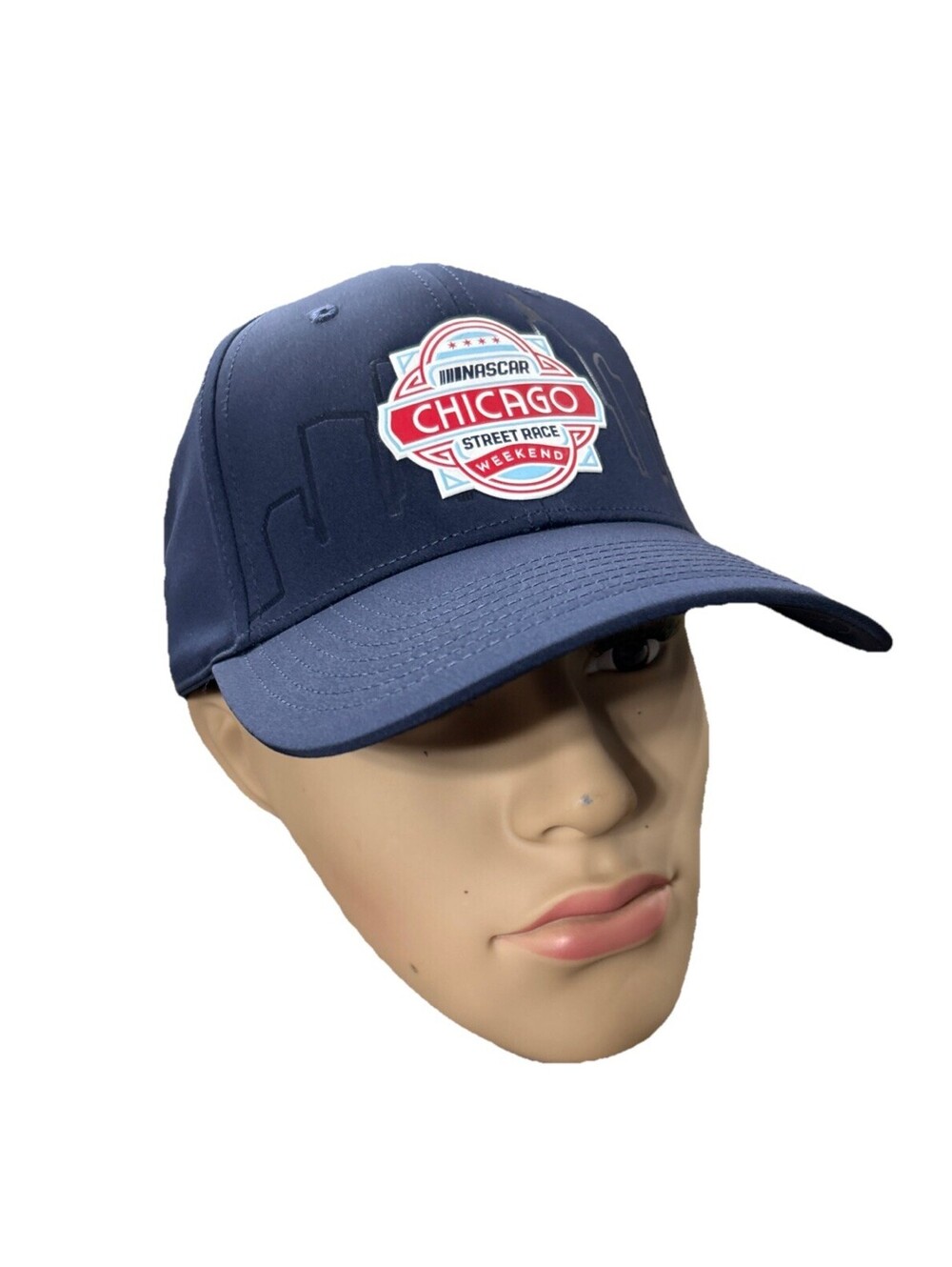 nascar chicago street race Hat Cap Blue One Size Unisex Car Racing Limited